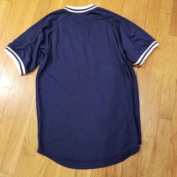 Majestic Detroit Tigers Jersey T-Shirt Mens Size L Blue Slim Fit - Picture 7 of 7